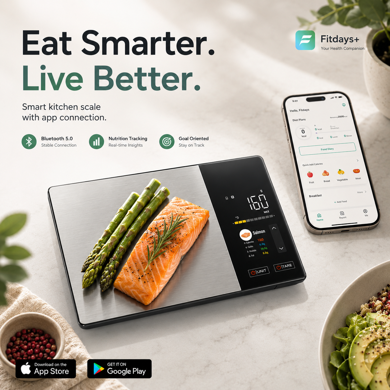 Viora™ Smart Nutrition Kitchen Scale