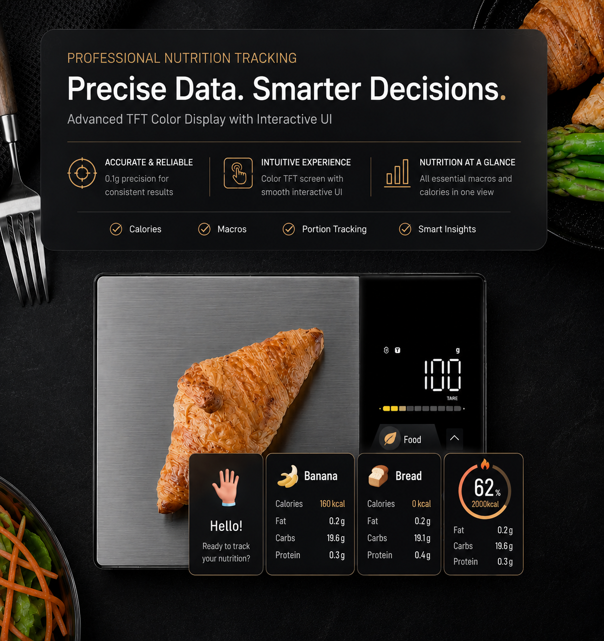 Viora™ Smart Nutrition Kitchen Scale